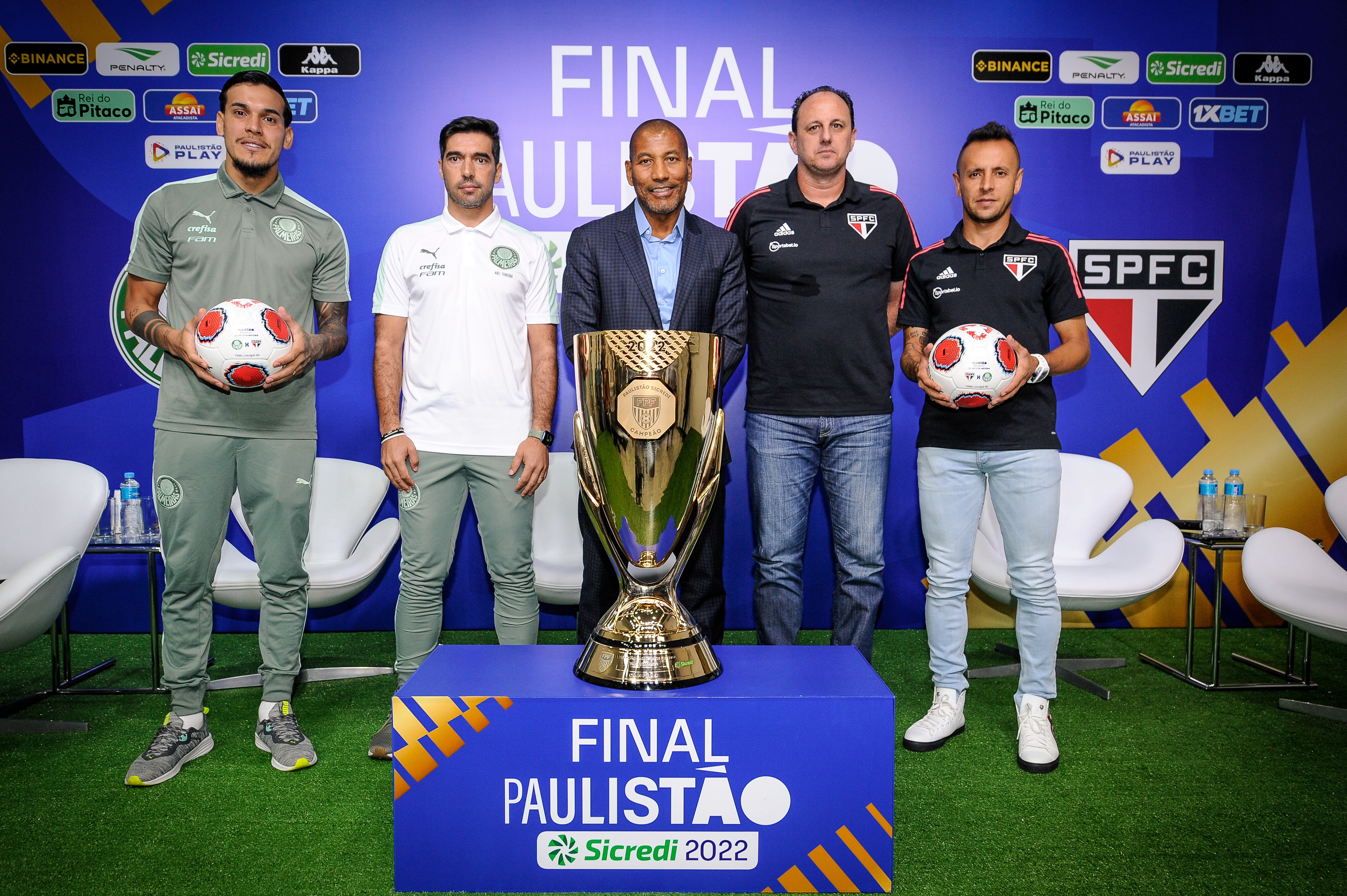 Coletiva entre Palmeiras e São Paulo antes da final do Paulistão 2022 Coletiva entre Palmeiras e São Paulo antes da final do Paulistão 2022