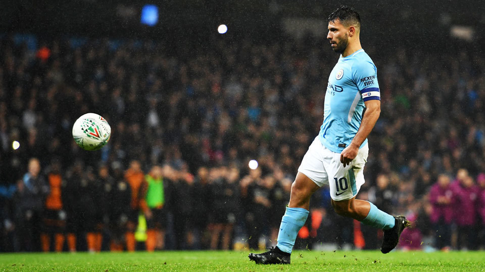 Aguero Penalti Manchester City Wolverhampton Copa da Liga 24/10/2017 Aguero Penalti Manchester City Wolverhampton Copa da Liga 24/10/2017