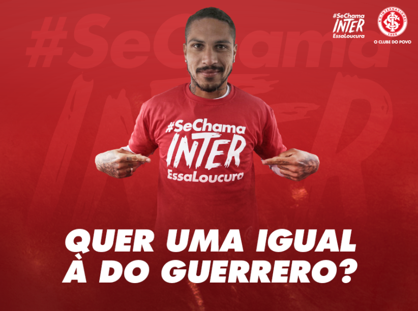 Internacional lançou ações de marketing envolvendo Guerrero, mas terá que adiar a esrtreia do centroavante peruano Internacional lançou ações de marketing envolvendo Guerrero, mas terá que adiar a esrtreia do centroavante peruano
