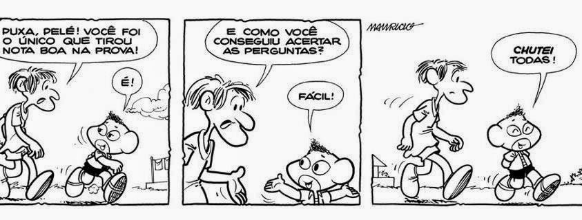 Tirinha Pelezinho em 1976 Tirinha Pelezinho em 1976
