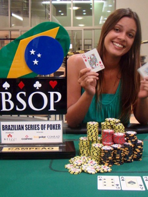 Gabriela foi campeã no BSOP em 2008 Gabriela foi campeã no BSOP em 2008
