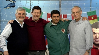 Loucos por Copa: Lazaroni, Papa e clássico Argentina x Alemanha Edgardo Martólio, Celso Unzelte, Marcelo Duarte e Gerd Wenzel no Loucos por Futebol