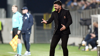 Já classificado, Milan dá vexame com time misto e perde para equipe da Croácia na Europa League Gattuso comandou o Milan diante do Rijeka, nesta quinta-feira