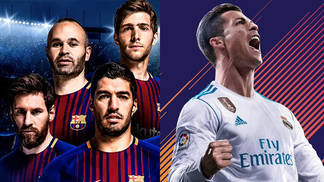 'PES 2018' ou 'FIFA 18'? Ajudamos você escolher seu próximo jogo de futebol Os grandes rivais já estão em campo para a nova temporada do futebol nos videogames.