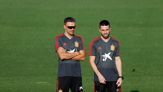 Luis Enrique e o 'treino-refeição' Luis Enrique