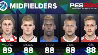 Confira os 20 nomes mais importantes entre volantes e meias em 'PES 2018' 'Miolo' da equipe do Real Madrid se destaca entre os melhores meias.