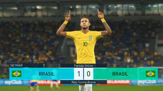 Demo de 'PES 2018' causa boa impressão e traz Seleção Brasileira atualizada Neymar é o principal astro da Seleção Brasileira, com rating de '92'.