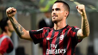 Milan anuncia renovação de contrato de meia espanhol até 2022 Suso Comemora Gol Milan Cagliari 27/08/2017