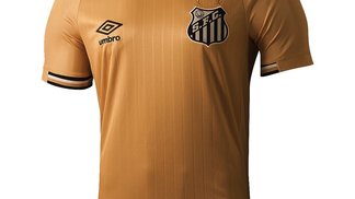 Santos: Nova camisa 3 dourada vaza antes do lançamento oficial Santos Nova Camisa 3 Umbro 251018