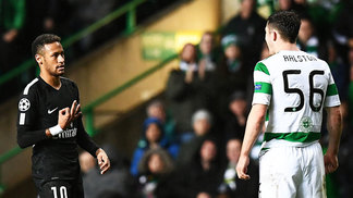 Defensor do Celtic diz que Neymar “nunca será como Messi” Neymar PSG Celtic Champions 13/09/2017