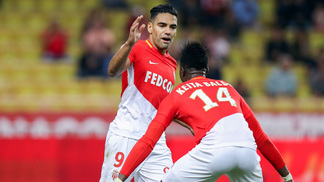 Fabinho completa 200 jogos, e Monaco vence Caen com gol de Falcao Garcia Falcao Garcia comemora gol do Monaco