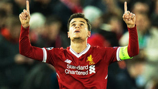 Agora é oficial: Barcelona confirma contratação de Coutinho por R$ 622 milhões Philippe Coutinho Comemora Gol Liverpool Spartak Moscou Champions 06/12/2017
