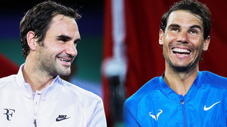 Nadal admite que disputará ATP Finals ainda com dores no joelho direito Roger Federer Rafael Nadal Premiação ATP Xangai 15/10/2017