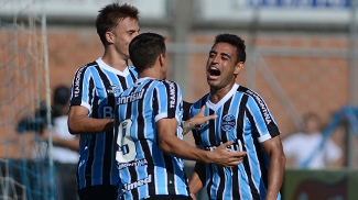 Werley comemora gol do Grêmio no Gaúcho Werley comemora gol do Grêmio no Gaúcho