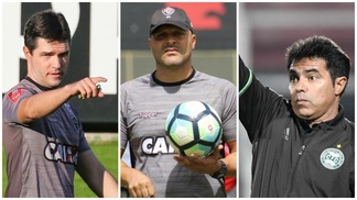 No Brasileiro, ‘técnico interino’ já tem 10 jogos, e até que eles vão bem Os interios Diogo Giacomini (Atlético-MG), Flávio Tanajura (Vitória) e Robson Gomes (Coritiba),