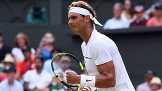 Nadal supera algoz de Monteiro e alcança as oitavas de final em Wimbledon Rafael Nadal vibra durante sua vitória sobre Karen Khachanov em Wimbledon