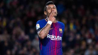 Com mais gols até que Cristiano Ronaldo, Paulinho já é meio-campo mais artilheiro da Espanha Paulinho comemora gol do Barcelona contra o Deportivo La Coruña no Camp Nou