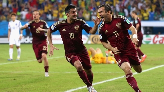 Fifa assegura que atletas russos não atuaram dopados na Copa do Mundo de 2014 Seleção russa, durante Copa do Mundo de 2014