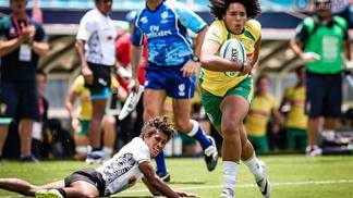Solidariedade, o Rugby e Você! Karina defendendo a Seleção Brasileira no World Series em 2015