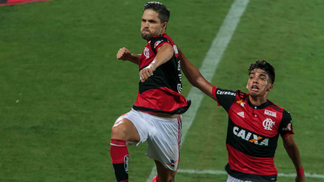 Flamengo prevê duelo 'problemático' contra o São Paulo Diego Comemora Gol Flamengo Bahia Futebol Campeonato Brasileiro 19/10/2017