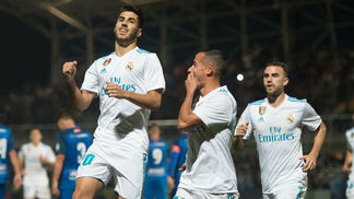 Com reservas, Real Madrid vence no sufoco time da 3ª divisão na Copa do Rei Asensio (à esquerda) abriu o placar para o Real Madrid