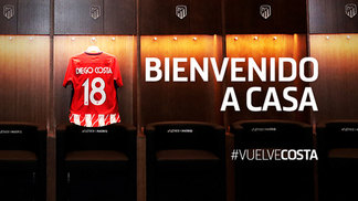 Diego Costa é anunciado pelo Atlético de Madri, mas perde seu 'número de estimação'; veja qual camisa ele irá vestir Diego Costa Atletico de Madri