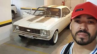 Ele já foi desejado pelos 4 grandes de SP, teve oficina estilo 'Lata Velha' e coleciona carrões antigos Luiz junto de seu Dodge Dart 1975