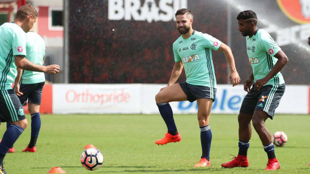 Diego durante treino técnico do Flamengo, no Rio de Janeiro Diego durante treino técnico do Flamengo, no Rio de Janeiro