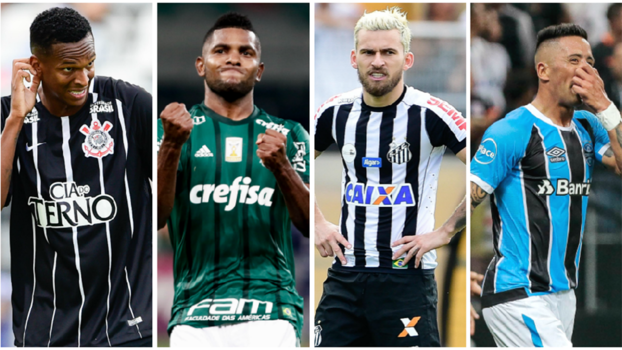 Jô, Borja, Lucas Lima e Barrios: todos querem o título Jô, Borja, Lucas Lima e Barrios: todos querem o título