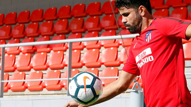 DIego Costa em seu primeiro treino após retornar ao Atlético de Madri DIego Costa em seu primeiro treino após retornar ao Atlético de Madri