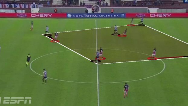 San Lorenzo faz pressão na bola, recupera a posse e acelera para empatar o jogo contra o Cipolletti