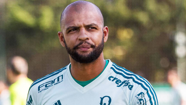 Felipe Melo durante treino do Palmeiras, nesta quarta-feira Felipe Melo durante treino do Palmeiras, nesta quarta-feira