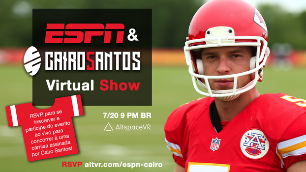 Evento de realidade virtual da ESPN com Cairo Santos Evento de realidade virtual da ESPN com Cairo Santos