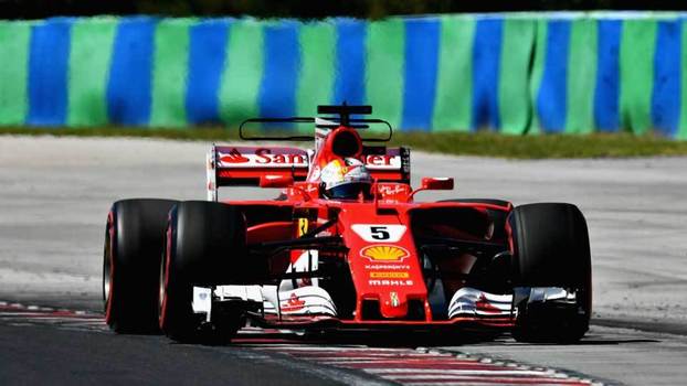 Sebastian Vettel, da Ferrari, fez a pole position no GP da Hungria de Fórmula 1 Sebastian Vettel, da Ferrari, fez a pole position no GP da Hungria de Fórmula 1