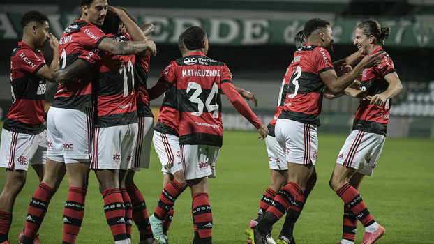 Flamengo comemora gol de Muniz na vitória da Copa do Brasil Flamengo comemora gol de Muniz na vitória da Copa do Brasil
