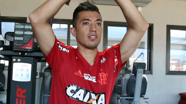 Fernando Uribe treina na academia do Flamengo Fernando Uribe treina na academia do Flamengo