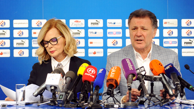 Zdravko Mamic (dir). durante entrevista coletiva Zdravko Mamic (dir). durante entrevista coletiva