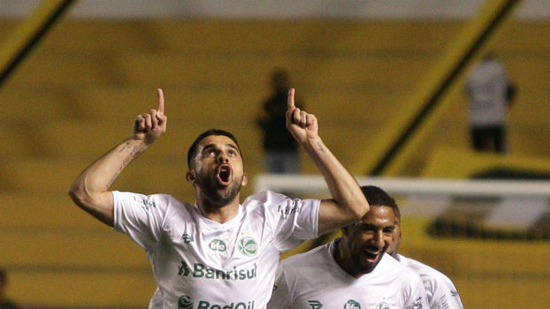 Lucas, do Juventude, comemora gol contra o Criciúma Lucas, do Juventude, comemora gol contra o Criciúma