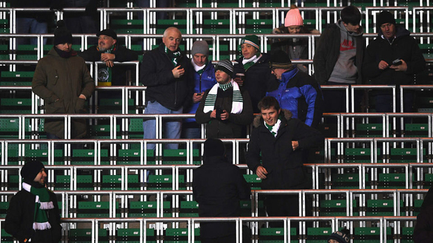 O sistema de 'rail seating' do Celtic Park O sistema de 'rail seating' do Celtic Park