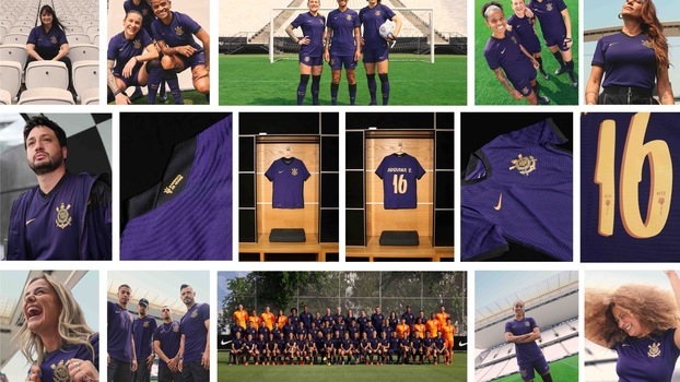 Camisa roxa do futebol feminino do Corinthians foi lançada pela Nike Camisa roxa do futebol feminino do Corinthians foi lançada pela Nike