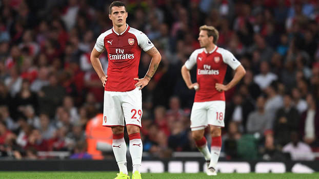 Xhaka em campo pelo Arsenal Xhaka em campo pelo Arsenal