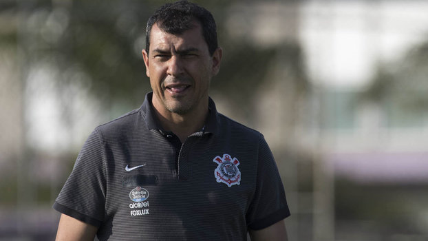 Fábio Carille, durante treino do Corinthians nesta terça-feira Fábio Carille, durante treino do Corinthians nesta terça-feira