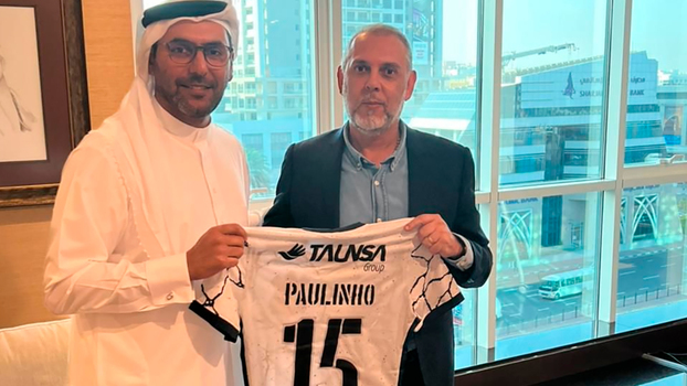 O CEO da Taunsa, Cleidson Cruz, com Abdulla Saeed Al Naboodah, Chairman da Al Naboodah Investments LLC, durante encontro em Dubai no começo de março O CEO da Taunsa, Cleidson Cruz, com Abdulla Saeed Al Naboodah, Chairman da Al Naboodah Investments LLC, durante encontro em Dubai no começo de março