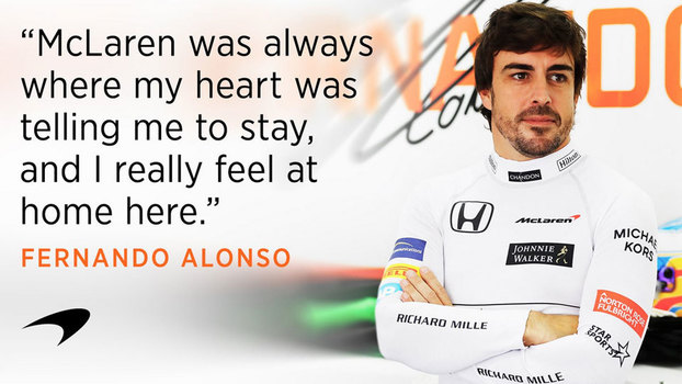 Fernando Alonso seguirá na McLaren em 2018 Fernando Alonso seguirá na McLaren em 2018