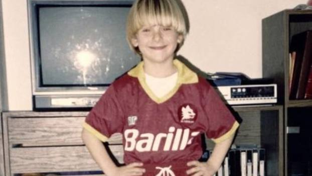 De Rossi criança, já romanista De Rossi criança, já romanista
