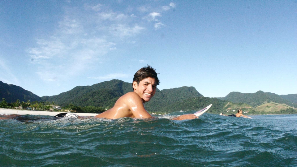 Momento de relax entre uma série e outra nos treinos em casa.