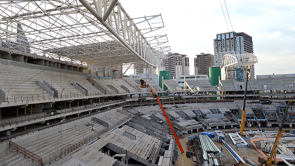 O Allianz Parque será a nova casa do Palmeiras, quando a equipe voltar da Série B do Brasileiro; veja como andam as obras