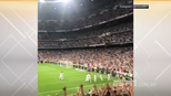 Torcedor do Real regista pintura de Asensio contra o Barcelona das arquibancadas do Bernabéu Torcedor do Real regista pintura de Asensio contra o Barcelona das arquibancadas do Bernabéu