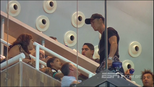 Suspenso, Cristiano Ronaldo assiste à partida das tribunas Suspenso, Cristiano Ronaldo assiste à partida das tribunas