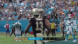 Tedd Ginn Jr. marca um dos touchdowns da vitória do New Orelans Saints para cima dos Panthers Tedd Ginn Jr. marca um dos touchdowns da vitória do New Orelans Saints para cima dos Panthers